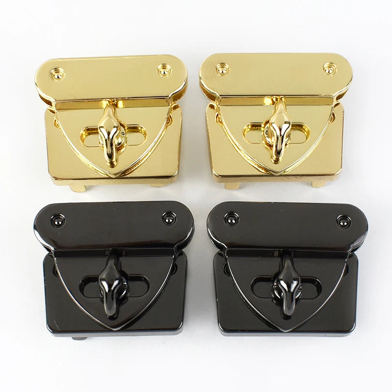 Meetee BF120 37*31mm Fashion Alloy Turn Twist Lock Handbag Mortise Lock for Women Bag Clasp Locks Hardware Accessories