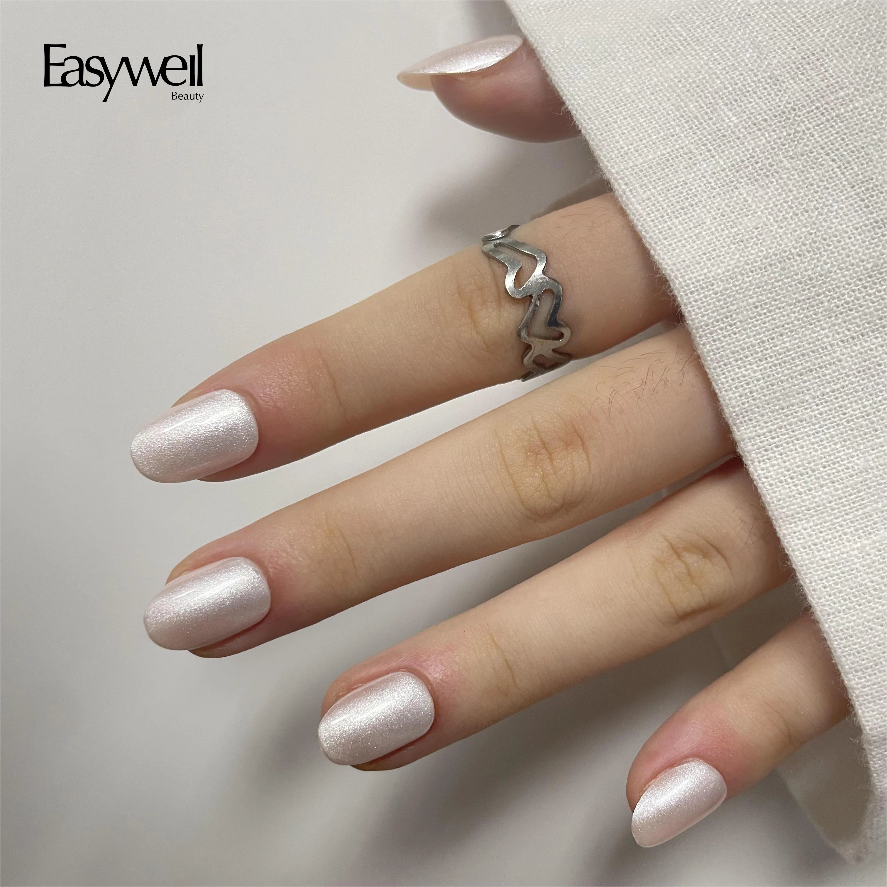 Easywell New Arrival Soft Gel Cat Eyes Nails Short Oval Round 30pcs Luxury Nail Supplier Customize My Own Press on Nails