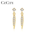 CZCITY Zircon Cute Design Korea Charm Small Earing Crystal Drop Funky Earring Zirconia Drop Earings