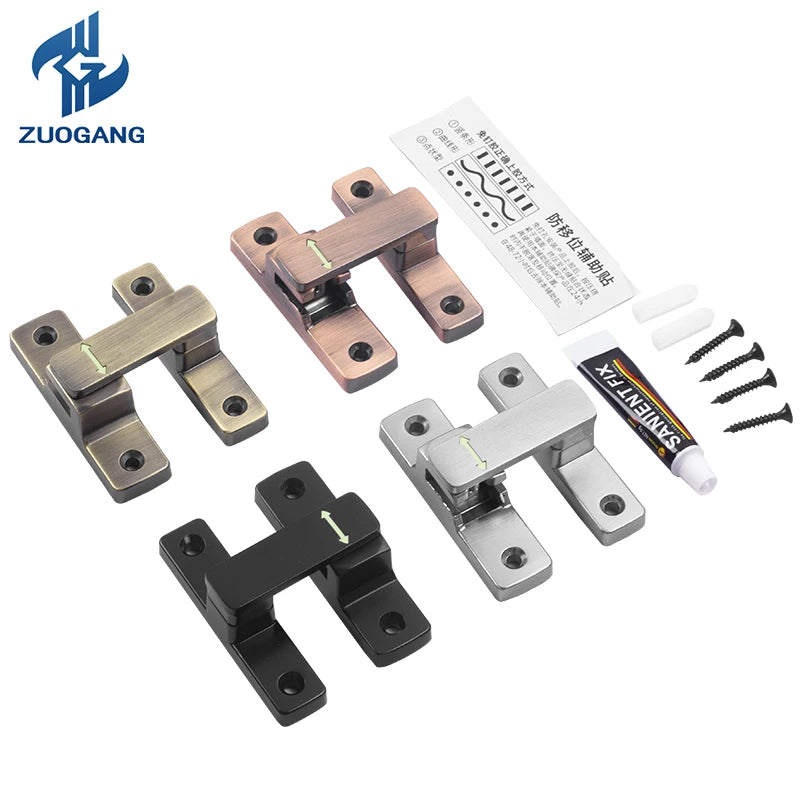 Flat 90 Degree Right Angle Installation Zinc Alloy Latch for Barn Door and Window Locks