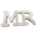 Unpainted Cutouts Shapes Mr & Mrs Wood Sign Free Standing 3D Alphabets Wooden Letters Numbers for Wedding Event Decorations