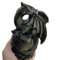 Natural Hand Carved Crystal Stone Carved Flying Dragon Golden Obsidian Dragon Carving for Decoration