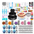 Kingwise Wholesale Bakeware Christmas Cake Turntable Stand Supplies Kits 413 PCS Cake Decorating Baking Tool Set