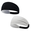 Cool Women Blue Printed Thick Athletica Headbands Microfiber Absorbent Running Fitness Sports Black Gray Headband Black White