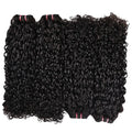 Unprocessed Brazilian Virgin Remy Cuticle Aligned Water Wave Human Bundles 9A 10A 13x4 Natural Black Weaving Machine Double Weft MegaBDM