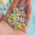 Lan Guang Factory Wholesale Price Plastic Resin Pearls AB Colors Half Round Pearls Flatback Beads Loose Imitation Pearl