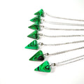 2026 Wholesale Natural Crystal Gemstone Pendulum for Reiki Healing Stone Malachite Pendulum and Business Gift