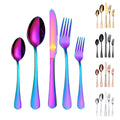 Flatware Set Stainless Steel 410 Fork Knives Spoons Set Knife Stainless Steel Forks Flatware Tableware Cutlery