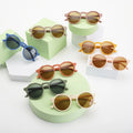 DCOPTICAL 2025 Retro Baby Sunglasses Soft Matte Color Healthy Happy Light Weight Yellow Red Blue Gray PC Screw Hinge New Design