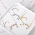 Lateefah OEM Iced Out Cubic Zirconia Necklace Personalized Names Jewelry Signature Style Name Necklace