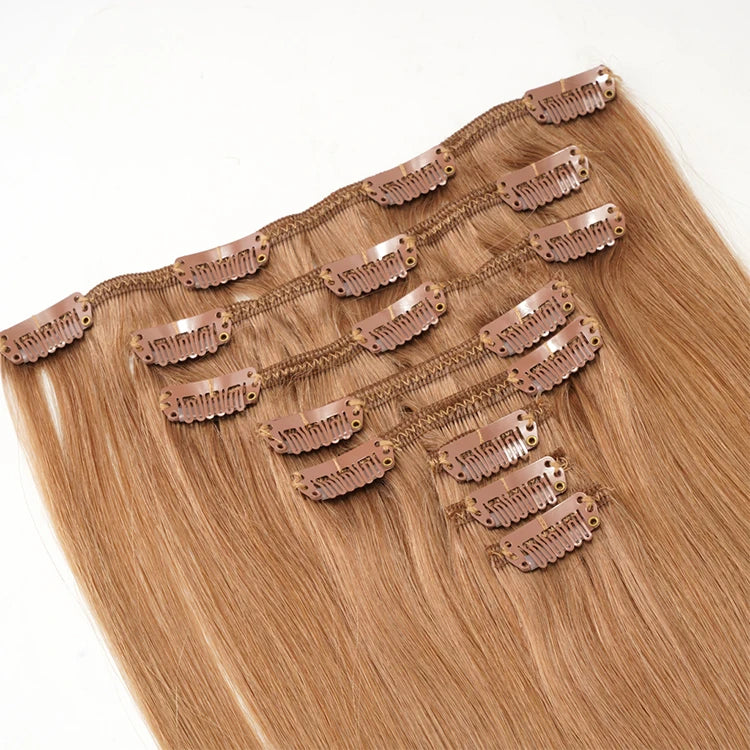 Clip Ins Invisible Headband Wire Human Remy Hair Extensions Silky Straight Clip in Hair