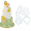 4pcs Leaf Leaves Jungle Biscuit Cookie Cutter Baking Mould Pastry Decorating Kitchen Tools Fondant Cake Decorating Mold DIY
