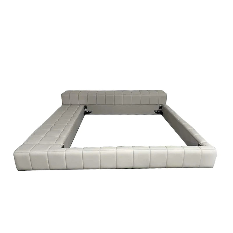 Luxury Contemporary Double Queen Bed with Extendable Sofa Luxury Wind Upholstered Leather Bed for Bedroom Apartment or Hotel