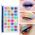 32 Color Matte Shimmer Eyeshadow Palette Label Makeup Glitter High Pigmented Sequin Eyeshadow