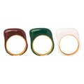 New Arrival Enamel Stainless Steel Rings Jewelry 6-7-8