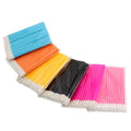 Factory Price Multicolor Disposable Lip Scrub Brush Single Makeup Brush with Transparent Handle for Exfoliation