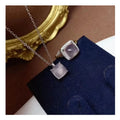 Hot Popular African 925 Sterling Silver 18k Gold Plating Natural Rose Quartz Crystal Zirconia Pendant Necklace