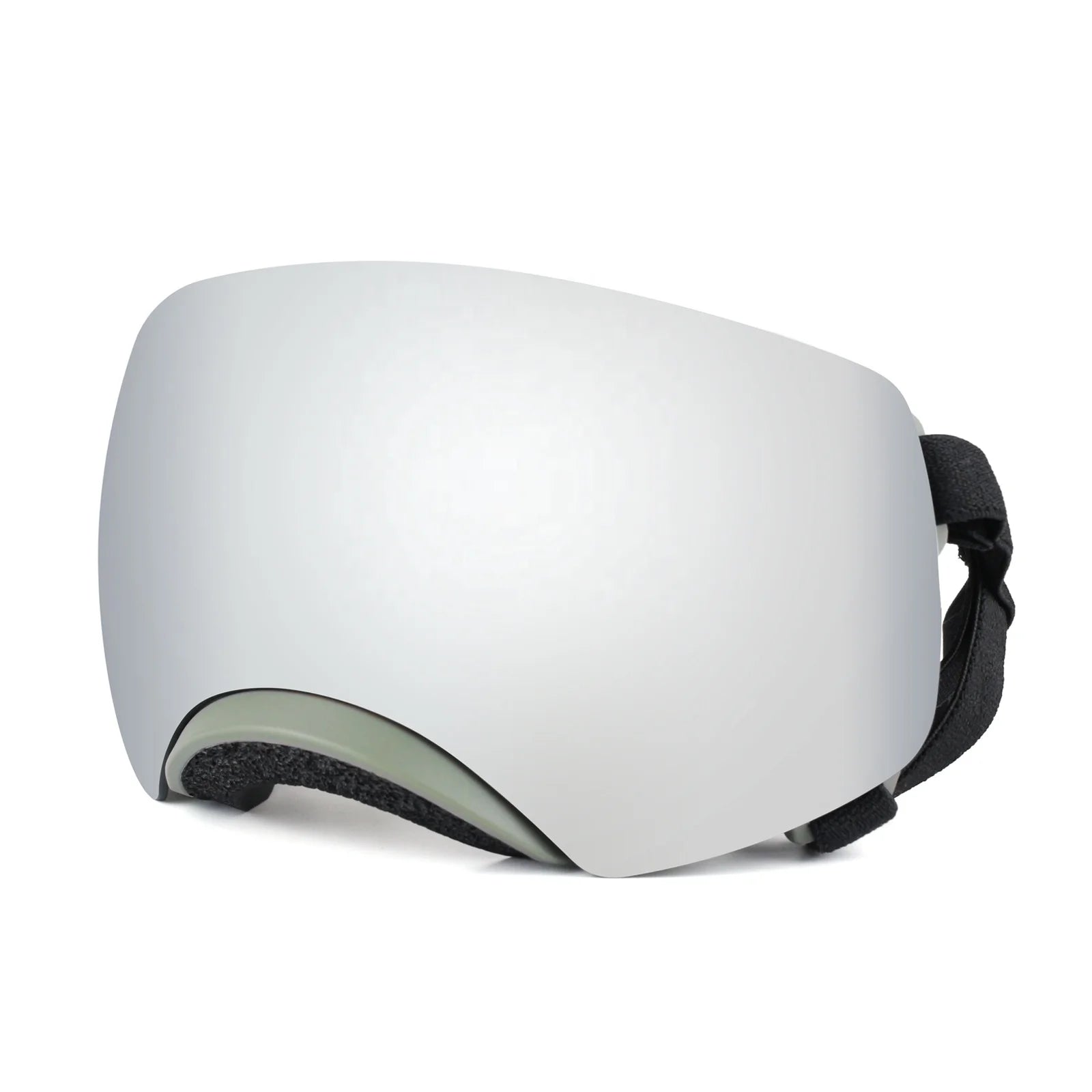 Black/Silver Lenses Replaceable Dog Goggles with Magnetic Attachment for Medium to Large Breeds Anti-UV Dog Eye Protection