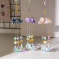 Natural Healing Polished Quartz Crystal Cloud Wind Chimes Fashion Trend Handcrafted 48-50cm Home Decoration