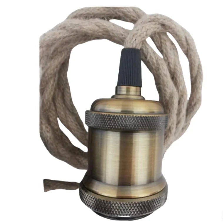Vintage Screw Style Bronze Pendant Light Cord Kit 1.8M Twisted Aluminum Cable 2-Year Warranty Ceiling Cover Lamp Holder Socket