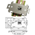 Huaqi Mingtong 35mm C35C45 DIN Rail Metal Clip Mounting Bracket with Buckled Design Metric Measurement System