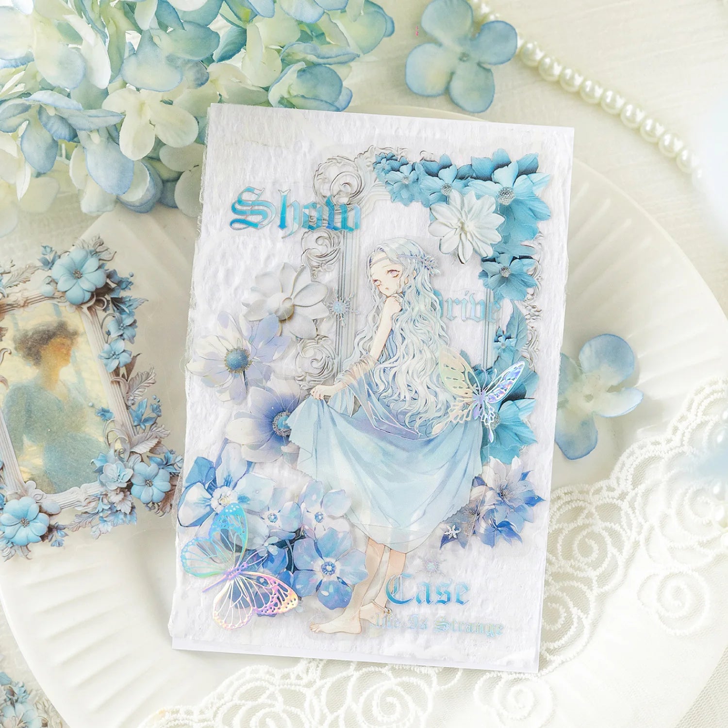 20pcs/pack ET Sticker Pack Flower Frame Museum Series Flower Handbook DIY Material Decorative Stickers