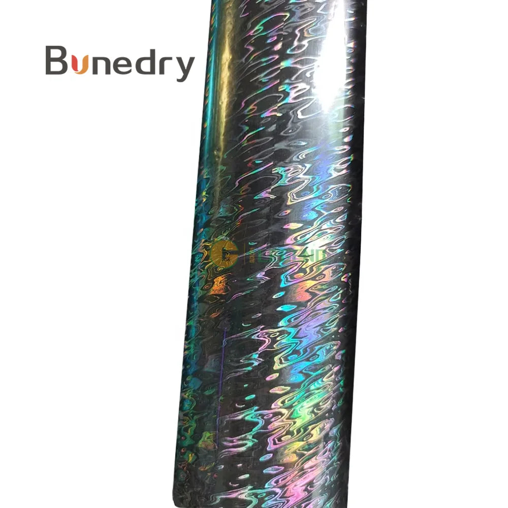 Bonedry DIY 64CM*120M Holographic Foil Roll Gold Ink Dot Water Ripple Pattern Hot Stamping for Plastic Paper PVC PET ABS MegaBDM