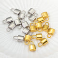 Hot Sale Lock Pendant Different Size Available in Stock 18K Gold PVD Plated Locks Charms Jewelry Findings for Necklace