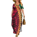 1MOQ Hot Selling Customized Women's Summer Striped Flowy Casual Long Maxi Dress with Pockets for Women Daily Beach Club Party
