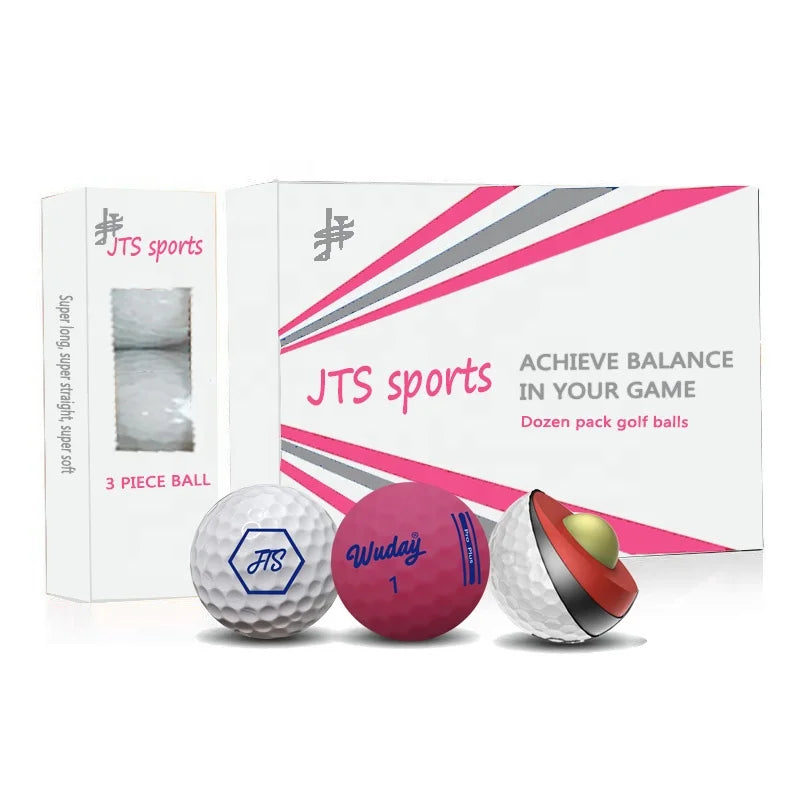 2 3 4 5 Piece Custom Logo Tour Low Bounce Golf Balls Long Distance Surlyn Ball