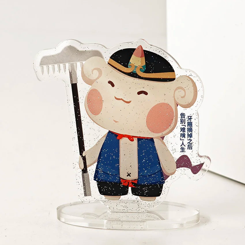 Wholesale Customized Acrylic Crafts New Design Magnetic Glitter Quicksand with Angel Style Plastic Accent