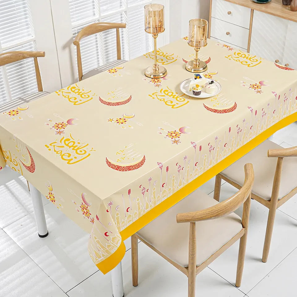 Hot Sale 100% Pvc Waterproof Oil-Proof Spill-Proof Vinyl Rectangle Tablecloth