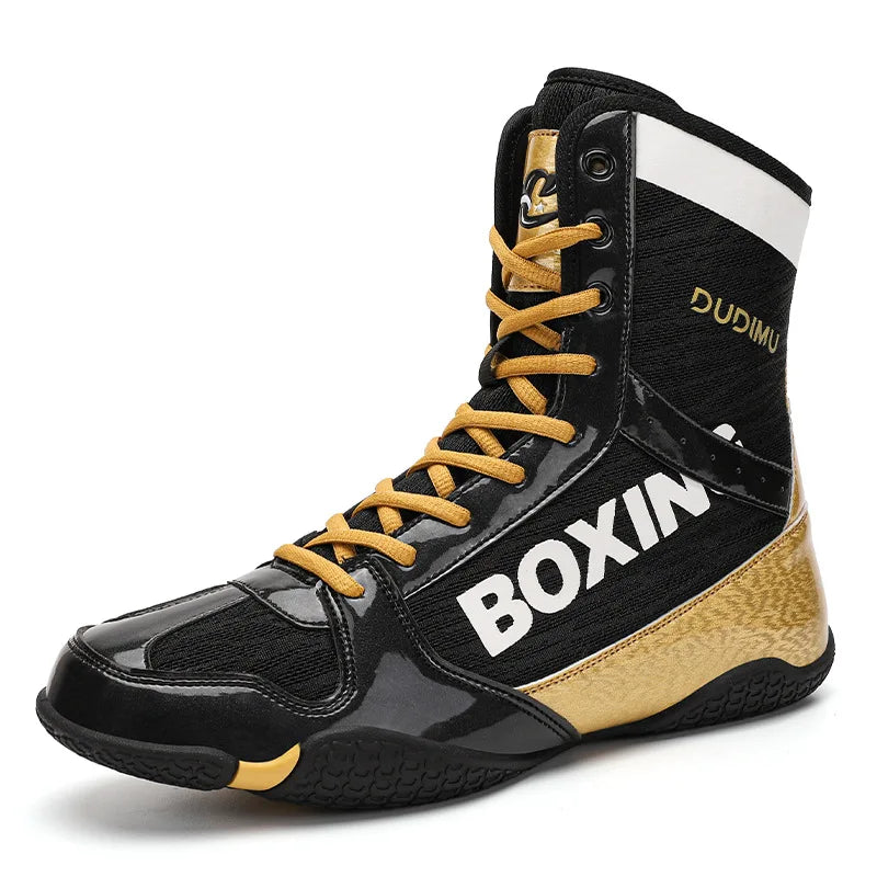 Custom professional women wrestling boots sports breathable fitness training boxing shoes for men