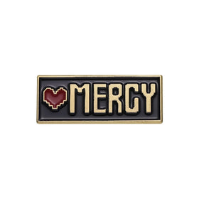 Dark Romance Accessories Red Heart Mercy Enamel Pins Gothic Black Brooches for Clothing Collar Lapel Badge Metal
