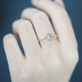 Natura Labradorite Ring for Women Gemstone Rings 925 Sterling Silver Gold Vermeil Jewelry Wedding Engagement Ring LAMOON