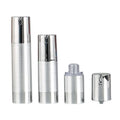 Silver Airless Bottle 15ML 30ML 50ML Press Pump Empty Cosmetic Serum Lotion Foundation Packaging Container Refillable Bottles
