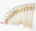 2023 Hot Selling Wholesale Eco Friendly Different Size Wooden Honey Comb Stick Scoop Mixing Sticks Natural Wood Honey Dipper