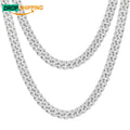 Dropshipping Hip Hop Jewelry 18K Gold Plated 925 Sterling Silver VVS Moissanite Diamond Iced Out Cuban Link Chain for Men
