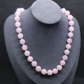 Great Varieties Wholesale Round Stone Knot Beaded Necklaces Jewelry Gemstone With Alloy Findings 12mm Bead Length 48CM 18.5Inch MegaBDM