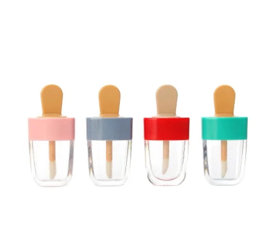 5ml Cute Ice Cream Shape Empty Glaze Applicator Lip Gloss Container Packaging 5ml Funny Popsicle Lipgloss Tube