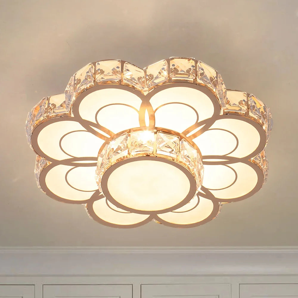Tri-color 14W Led 85-265V Surface Mounted Ceiling Light Chandelier 23cm Diameter Small Lampara for Passageway Stair