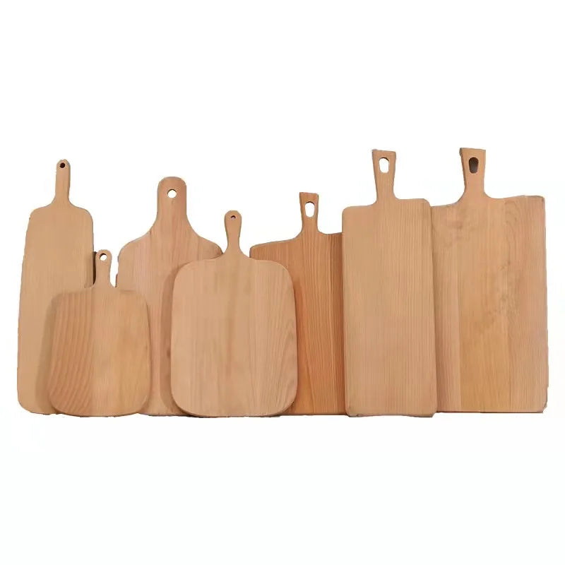 Tailai Hot Selling Thick Large Cork Chopping Board with Handles Kitchen Knife Set Eco-Friendly with Wooden Block Customized Logo MegaBDM