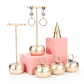 Fashion 2023 New type Metal round bottom ring rack Jewelry showcase earrings jewelry props For Showcase