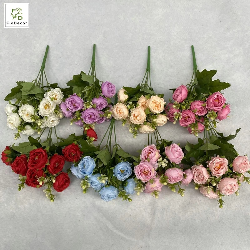 Nordic Europe Artificial 10 Head Peony Simulation Silk Flower Bouquet Store Placement Home Decoration