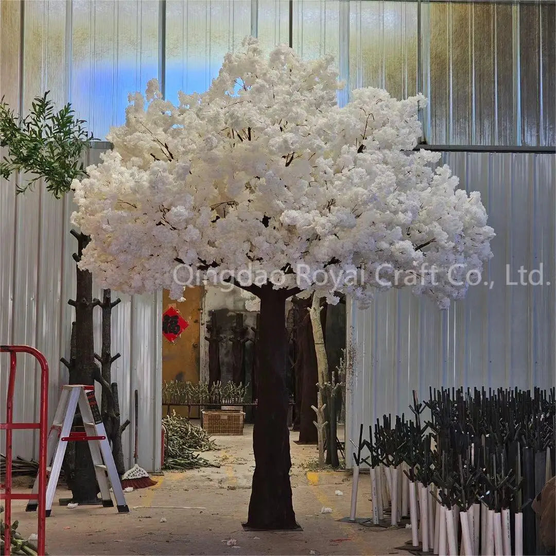 High Simulation 4ft 5ft 6ft 7feet 8ft 9ft 10ft Big White Pink Fartificial Plants Sakura Artificial Cherry Blossom Tree