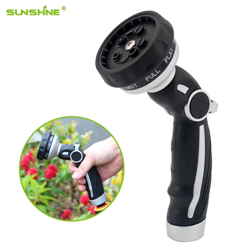 Sunshine Professional High-Pressure Metal Garden Water Gun Metal Nozzle Hose for Garden or Agriculture