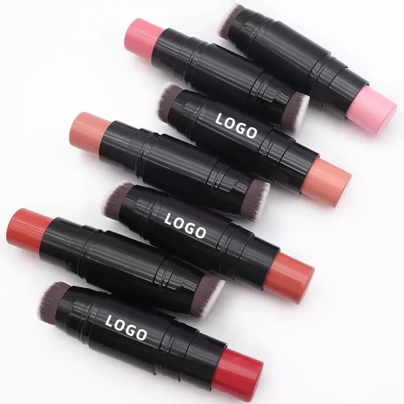 New 7 Colors Mineral Makeup High Pigment Matte Finish Vegan Blusher Stick Private Label Long Lasting Waterproof
