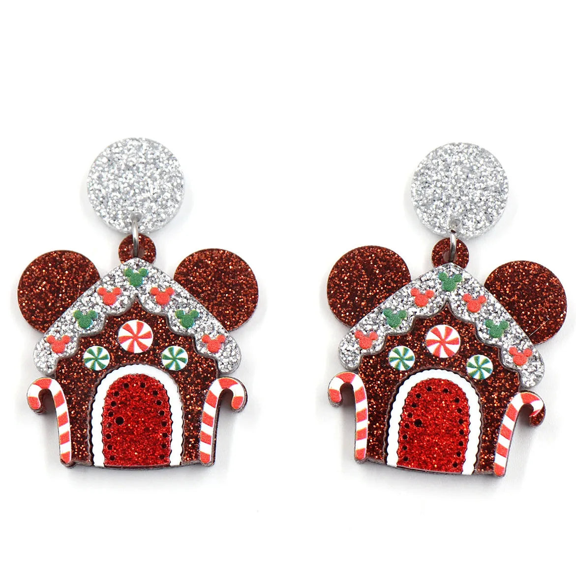 ERS732ER1549 New Product CN Drop Mouse Gingerbread House Women's Cute Christmas Acrylic Earrings