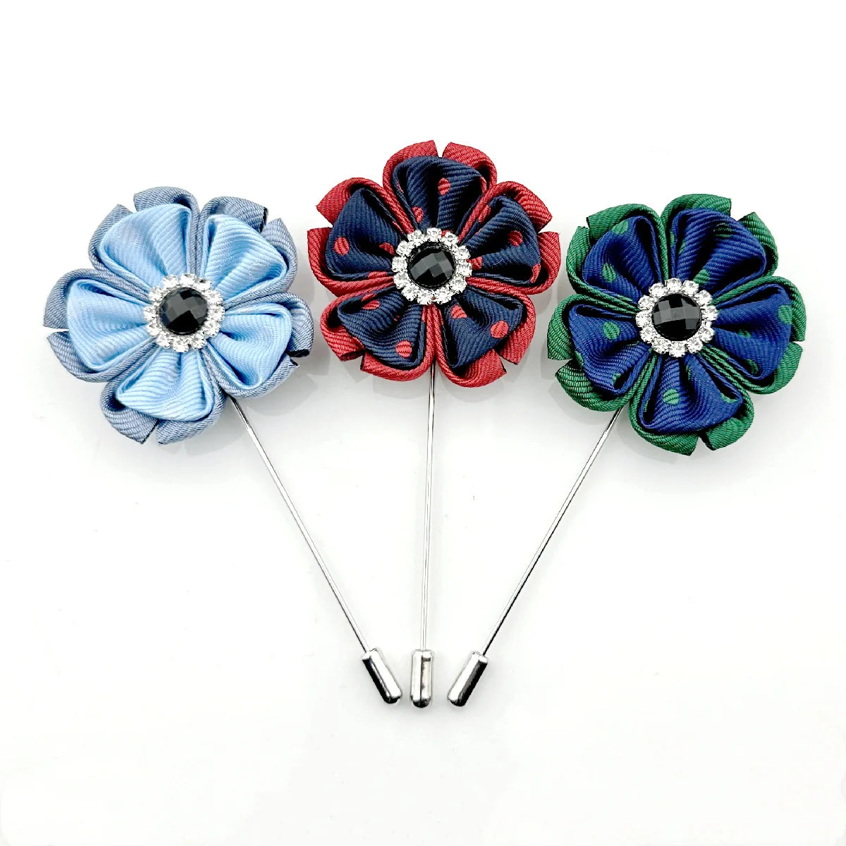 12 Color Subtlety Fabric Flower Brooches for Men/Women Wedding Lapel Pins Suits Decoration Accessories