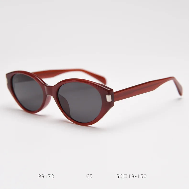 2026 Hiking Camping Fashion Oval Anti Light Glasses Womens Rivet Color Punk Eyeglasses Vintage Gradient UV400 Travel Shade